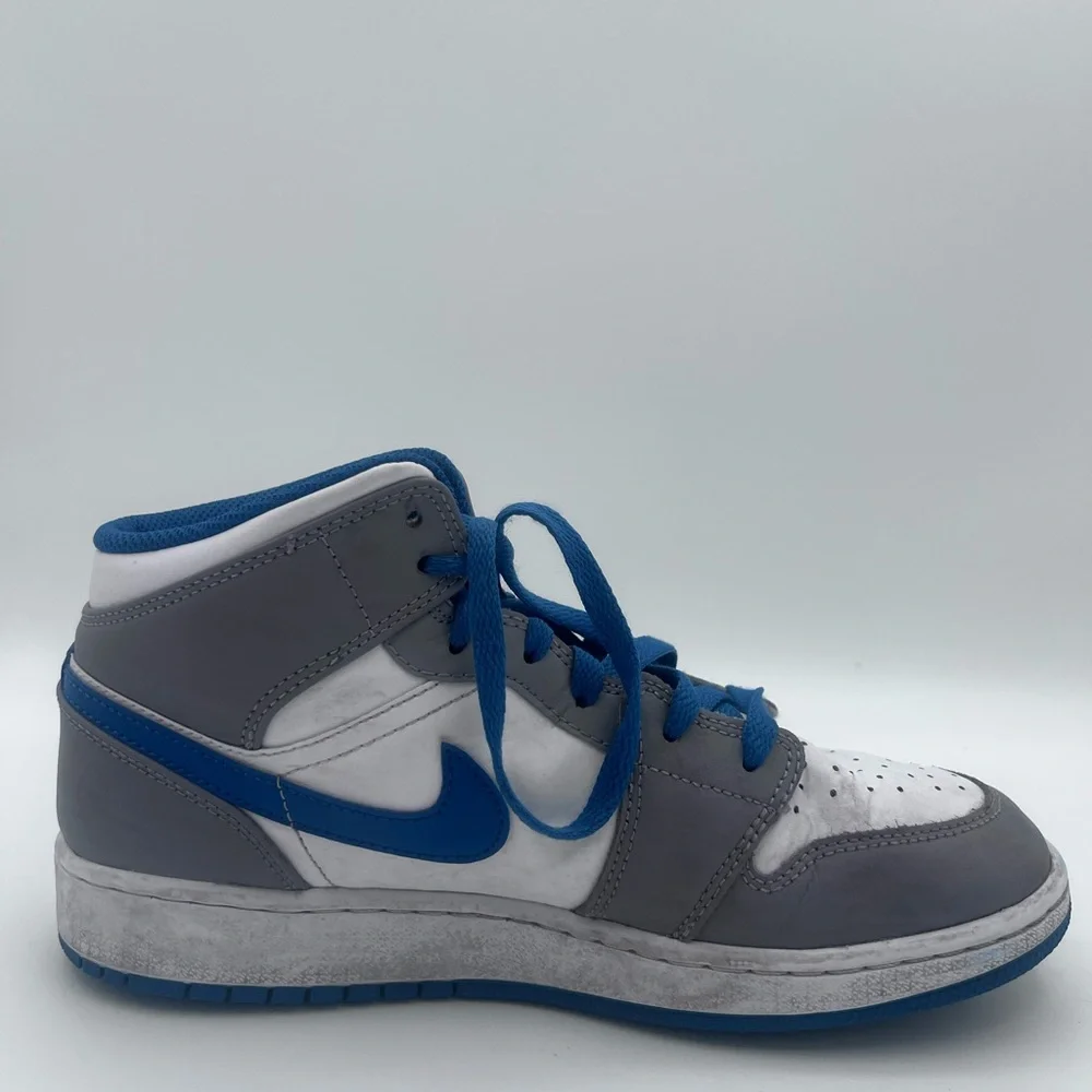 Air Jordan 1 Mid GS 'Cement True Blue'‎ Youth Size 7
